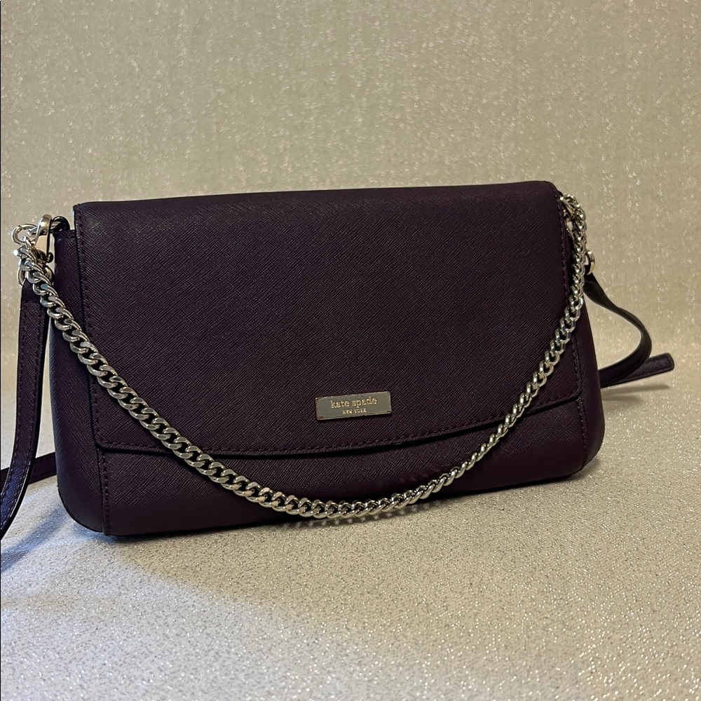 ♠️ Kate Spade Laurel Way Greer Crossbody Bag, Deep Purple - Picture 1 of 12